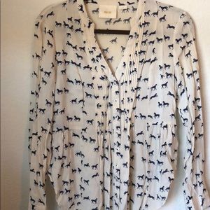 Maeve Horse Print Top
